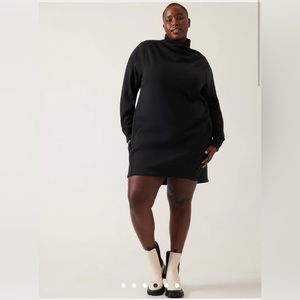 Athleta Cozy Karma Asymmetric Sweatshirt Dress